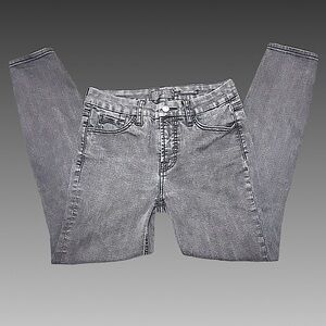 Jen7 by 7 For All Mankind Straight Leg Jeans – Black‎ Wash – Size 4